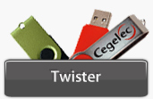 Clés USB Twister publicitaires
