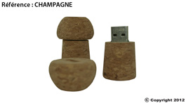 clé usb personnalisable champagne