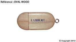 Clé usb personnalisée Oval-wood