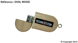 clé usb personnalisable oval-wood