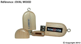 clé usb personnalisable oval-wood