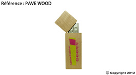 clé usb publicitaire bois pave-wood