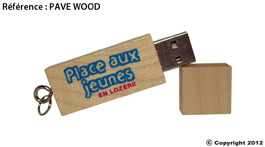 clé usb personnalisable pave-wood