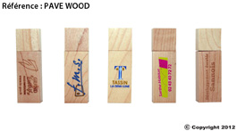 clé usb personnalisable pave-wood