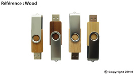 clé usb personnalisable wood