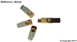 clé usb personnalisable wood