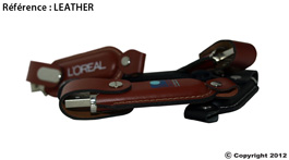 clé usb personnalisable leather