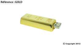 clé usb personnalisable gold