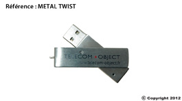 clé usb publicitaire prestige metal-twist