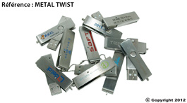 clé usb personnalisable metal-twist