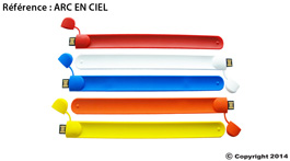 clé usb personnalisable arc en ciel