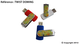 clé usb personnalisable twist doming