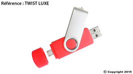 clé usb publicitaire twister twist luxe